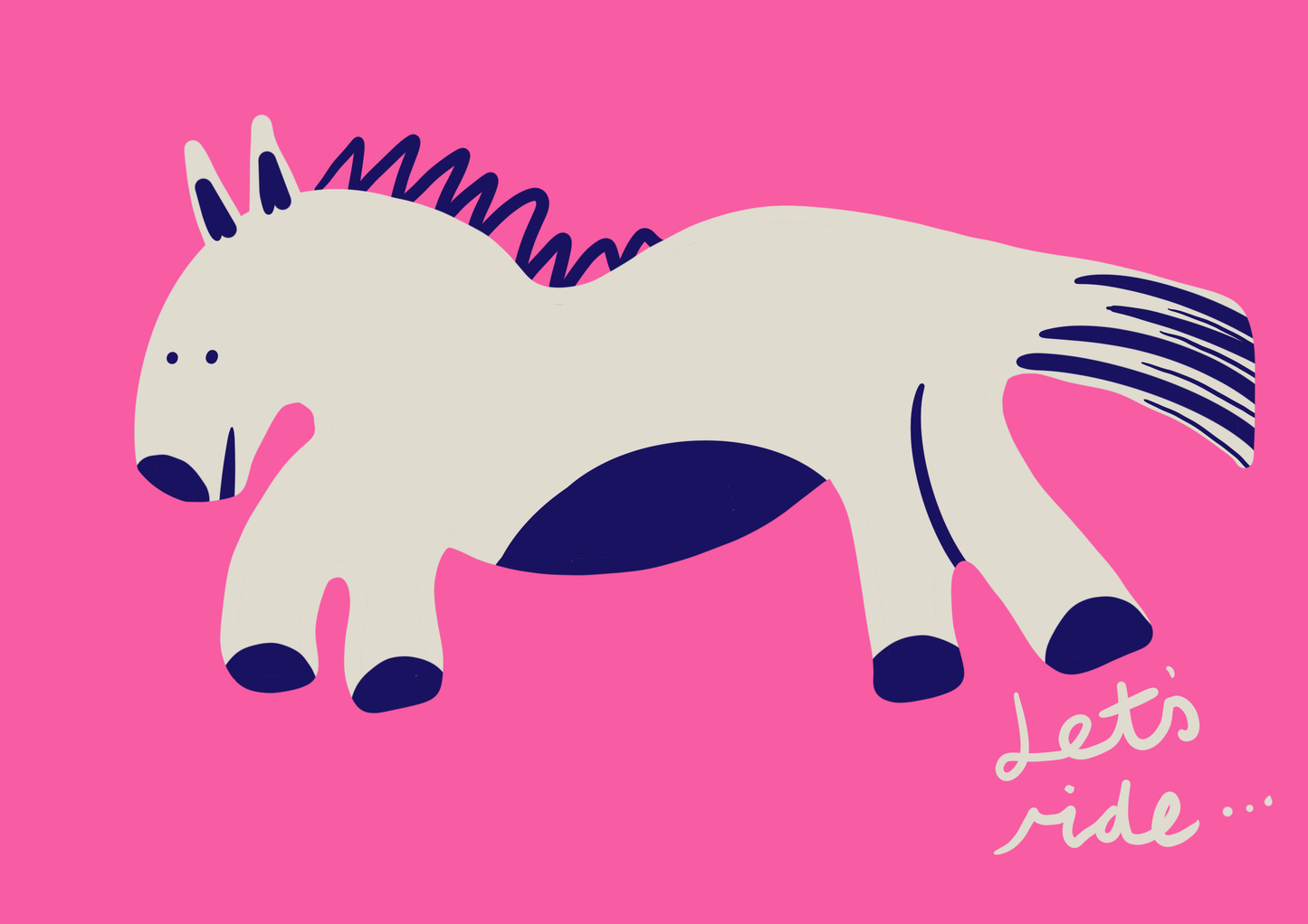 Greetings Card Lets Ride Greetings Card homeware shops bristol gift shops bristol Do It Later Illustration