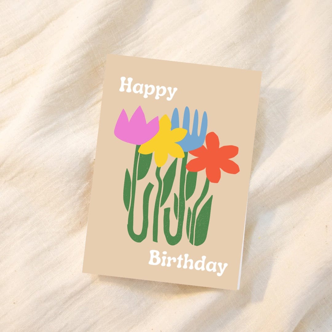 Greetings Card Matisse Flowers Happy Birthday - Greetings Card homeware shops bristol gift shops bristol Do It Later Illustration