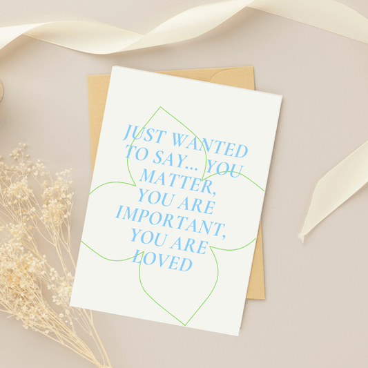 Greetings Card You Matter Card homeware shops bristol gift shops bristol Do It Later Illustration