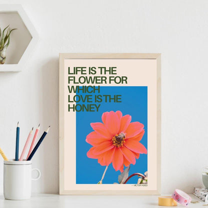 Prints Love Is The Honey A4 Positive Affirmation Flower Prints (various designs) homeware shops bristol gift shops bristol Do It Later Illustration