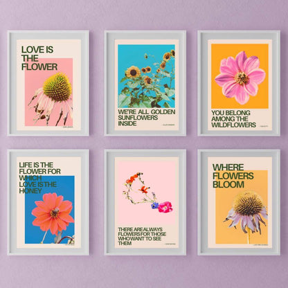 Prints Positive Affirmation Flower Prints (various designs) homeware shops bristol gift shops bristol Do It Later Illustration