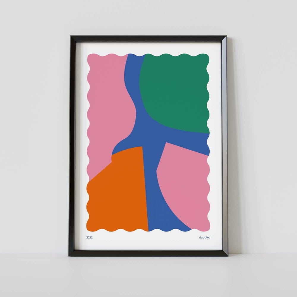 Prints Collage - Portrait (blue) A4 Unframed homeware shops bristol gift shops bristol Double j