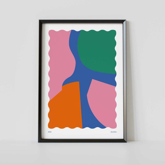 Prints Collage - Portrait (blue) A4 Unframed homeware shops bristol gift shops bristol Double j