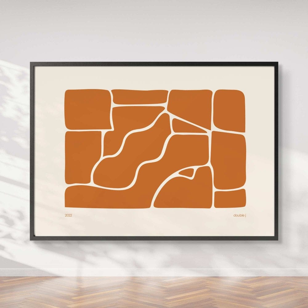 Prints Solid Fluid (Orange) homeware shops bristol gift shops bristol Double j