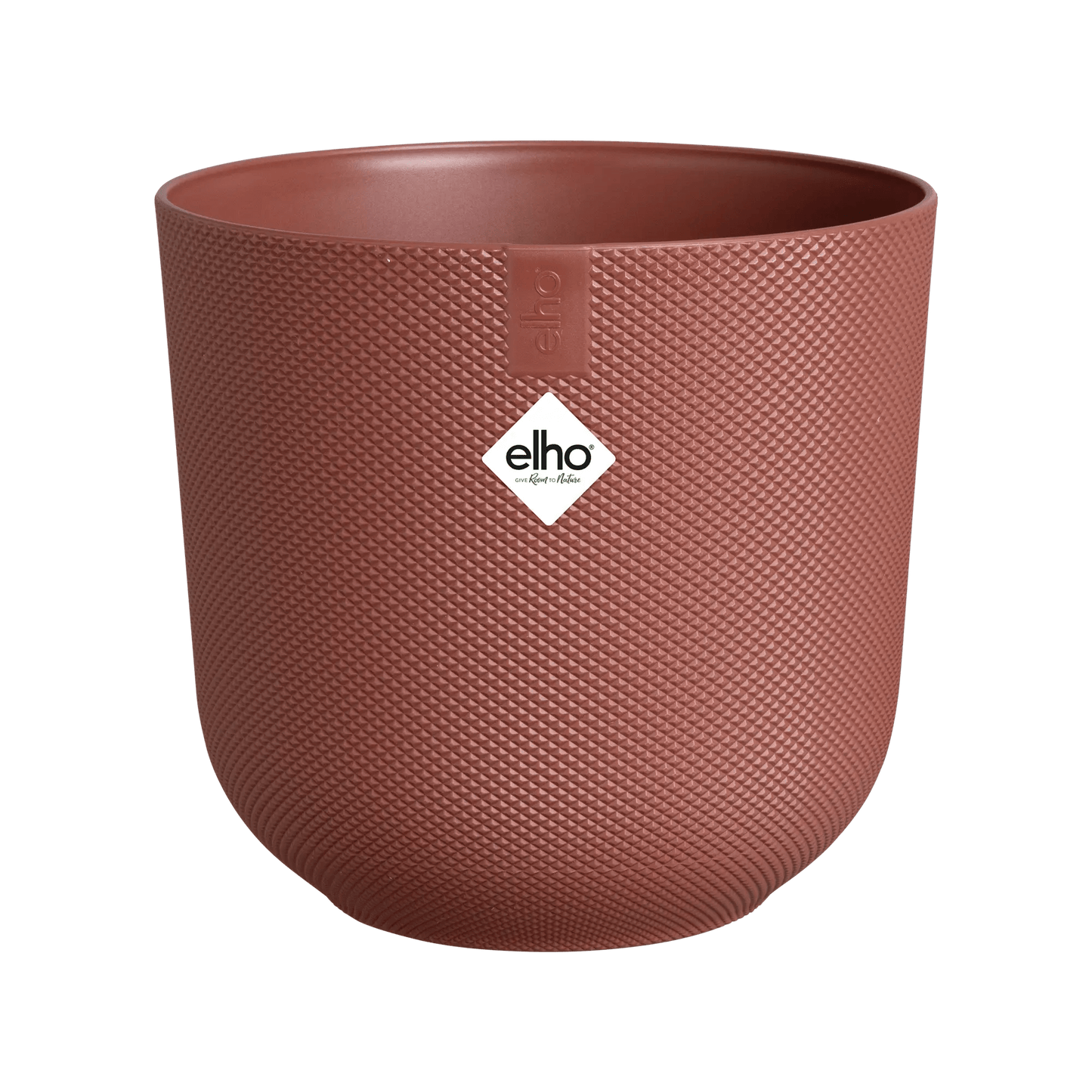Elho Plant Pot Tuscan Red Recycled Plastic Plant Pot - Jazz Round (multiple sizes)