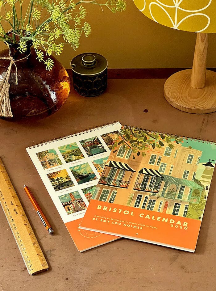 Bristol Calendar Bristol 2026 Calendar - Emy Lou Holmes homeware shops bristol gift shops bristol Emy Lou Holmes