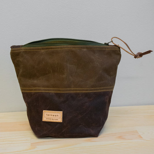 Fernweh Purse / Wallet SPEY - Waxed Canvas Wash Bag (various colours)