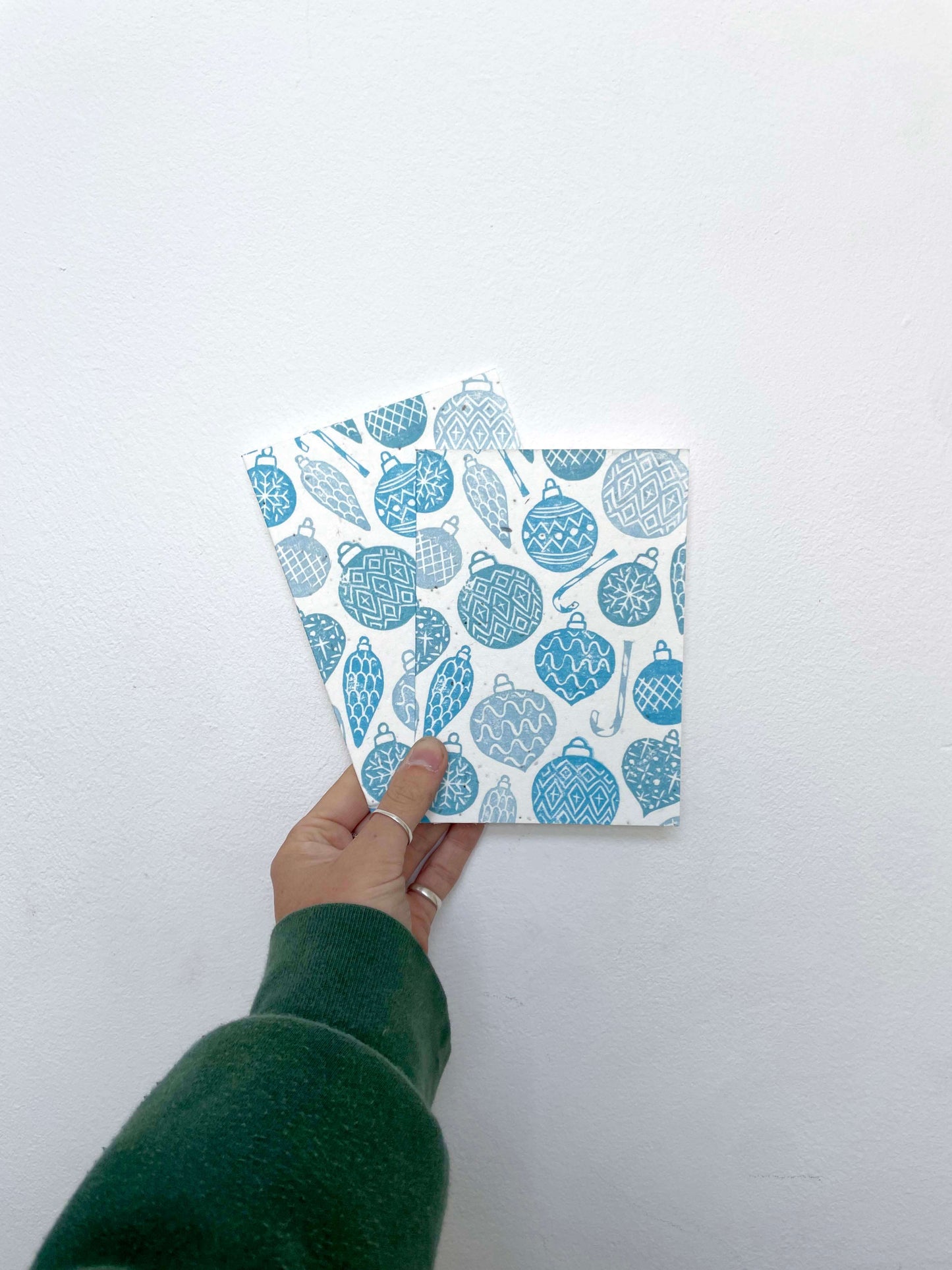 Greetings Card Baubles - Blue Plantable Christmas Seed Card - Various Designs homeware shops bristol gift shops bristol Flower Girl Studios