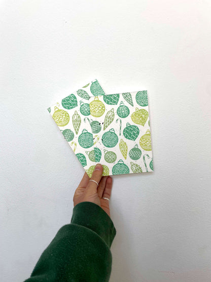 Greetings Card Baubles - Green Plantable Christmas Seed Card - Various Designs homeware shops bristol gift shops bristol Flower Girl Studios