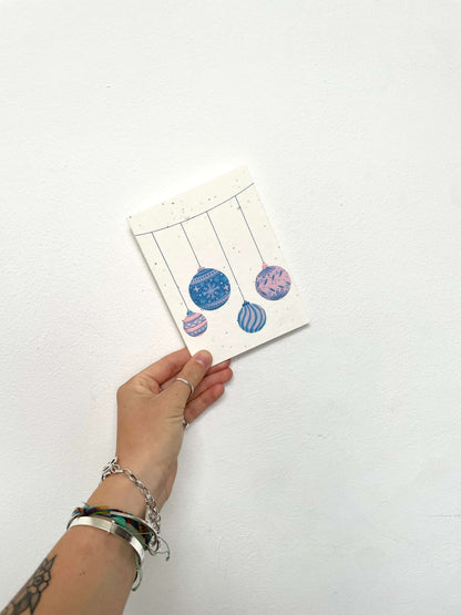 Greetings Card Baubles Plantable Christmas Seed Card - Various Designs homeware shops bristol gift shops bristol Flower Girl Studios