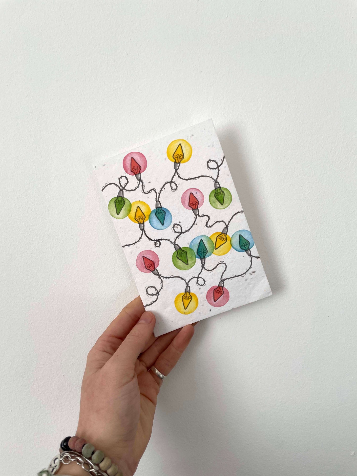 Greetings Card Fairy Lights Plantable Christmas Seed Card - Various Designs homeware shops bristol gift shops bristol Flower Girl Studios