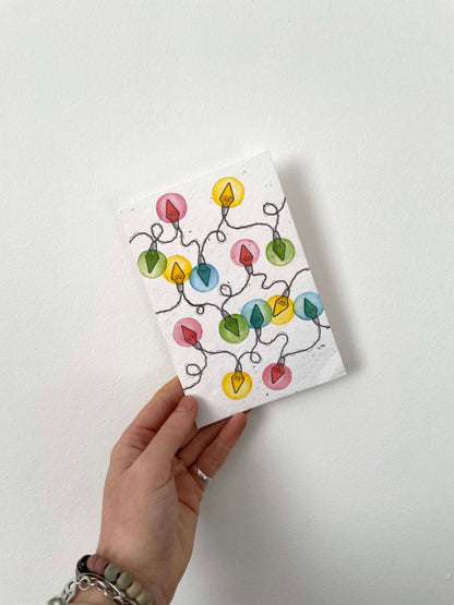 Greetings Card Fairy Lights Plantable Christmas Seed Card - Various Designs homeware shops bristol gift shops bristol Flower Girl Studios