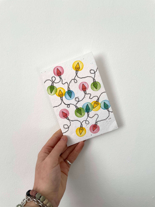 Greetings Card Fairy Lights Plantable Christmas Seed Card - Various Designs homeware shops bristol gift shops bristol Flower Girl Studios