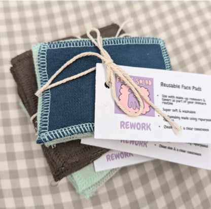 Reusable Face Pads Rectangle 'Green tones' Reusable Face Pads - Green Tones homeware shops bristol gift shops bristol Fruit Salad