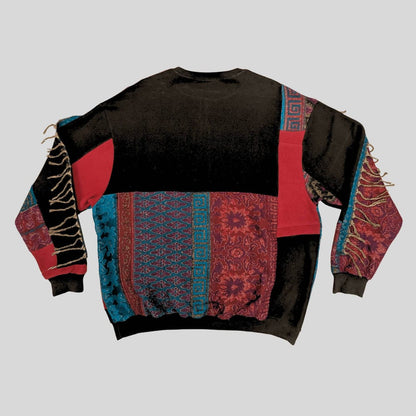 Rework Sweatshirt Large Peru Tassel Sustainable Sweatshirt homeware shops bristol gift shops bristol Fruit Salad