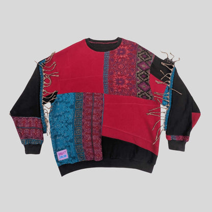 Rework Sweatshirt Large Peru Tassel Sustainable Sweatshirt homeware shops bristol gift shops bristol Fruit Salad