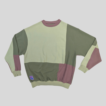Rework Sweatshirt Large Sustainable Rework Sweatshirt - Green Tea, Moss Green & Brown homeware shops bristol gift shops bristol Fruit Salad