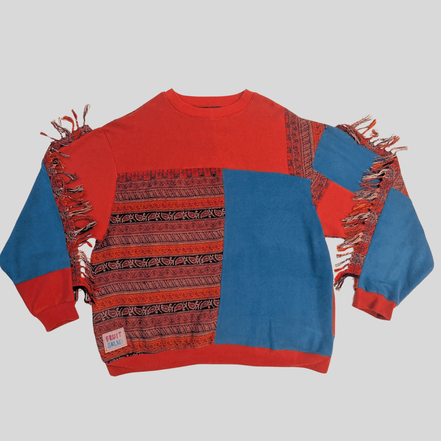 Rework Sweatshirt Large Sustainable Tassel Sweatshirt - Aztec homeware shops bristol gift shops bristol Fruit Salad