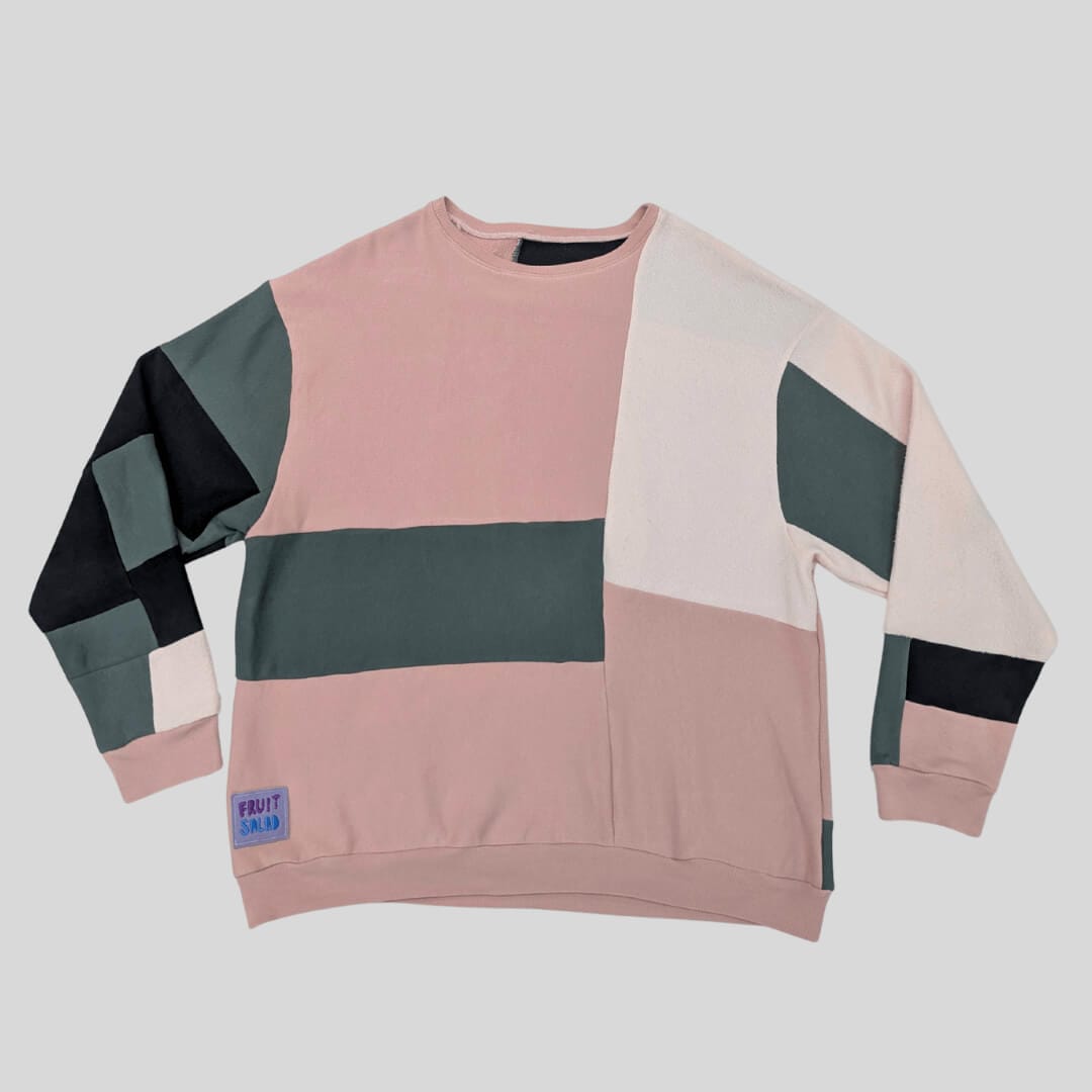 Rework Sweatshirt Sustainable Rework Sweatshirt - Khaki Blush homeware shops bristol gift shops bristol Fruit Salad