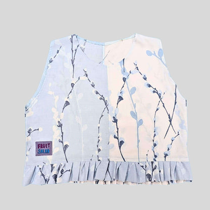 Sustainable Vest Medium Frill Vest- Blue Blossom homeware shops bristol gift shops bristol Fruit Salad