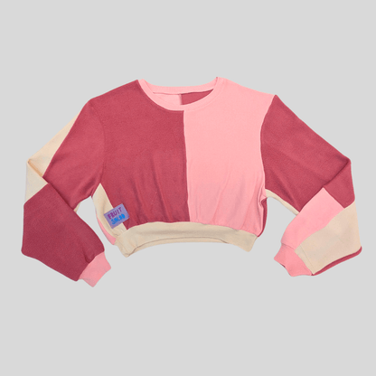 Sweatshirt Medium Sustainable Cropped Sweatshirt - Blush Pink, Baby Pink and Cream homeware shops bristol gift shops bristol Fruit Salad