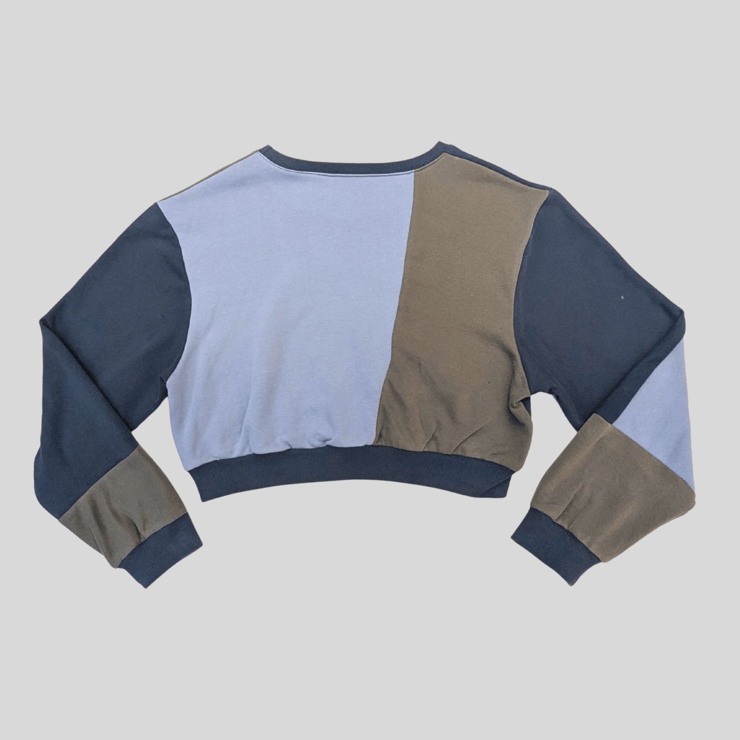 Sweatshirt Medium Sustainable Cropped Sweatshirt - Navy, Sky Blue & Taupe homeware shops bristol gift shops bristol Fruit Salad