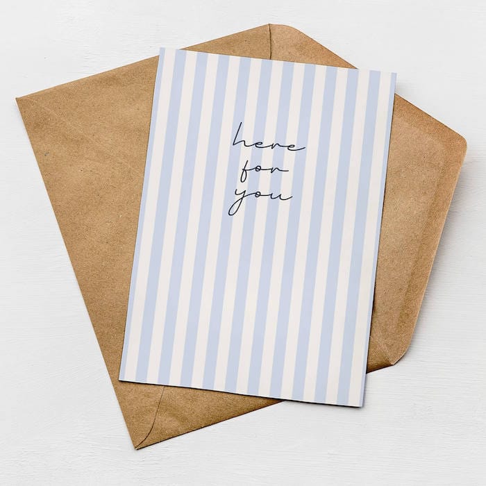 Greetings Card Here For You Greetings Card homeware shops bristol gift shops bristol Greenwich Paper Studio