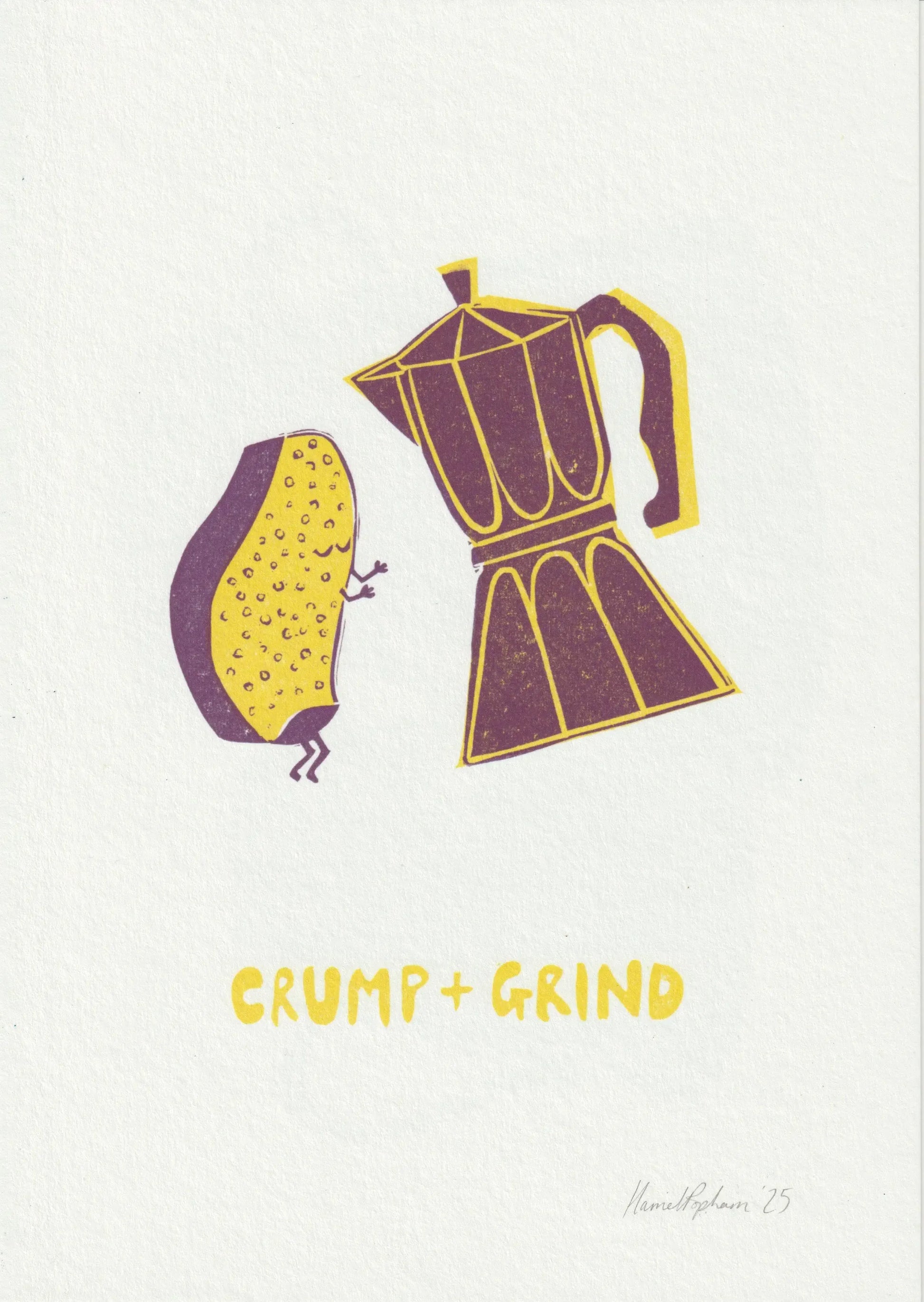 Crump and Grind A4 Giclee Print homeware shops bristol gift shops bristol Harriet Popham