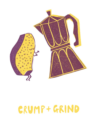 Crump and Grind A4 Giclee Print homeware shops bristol gift shops bristol Harriet Popham