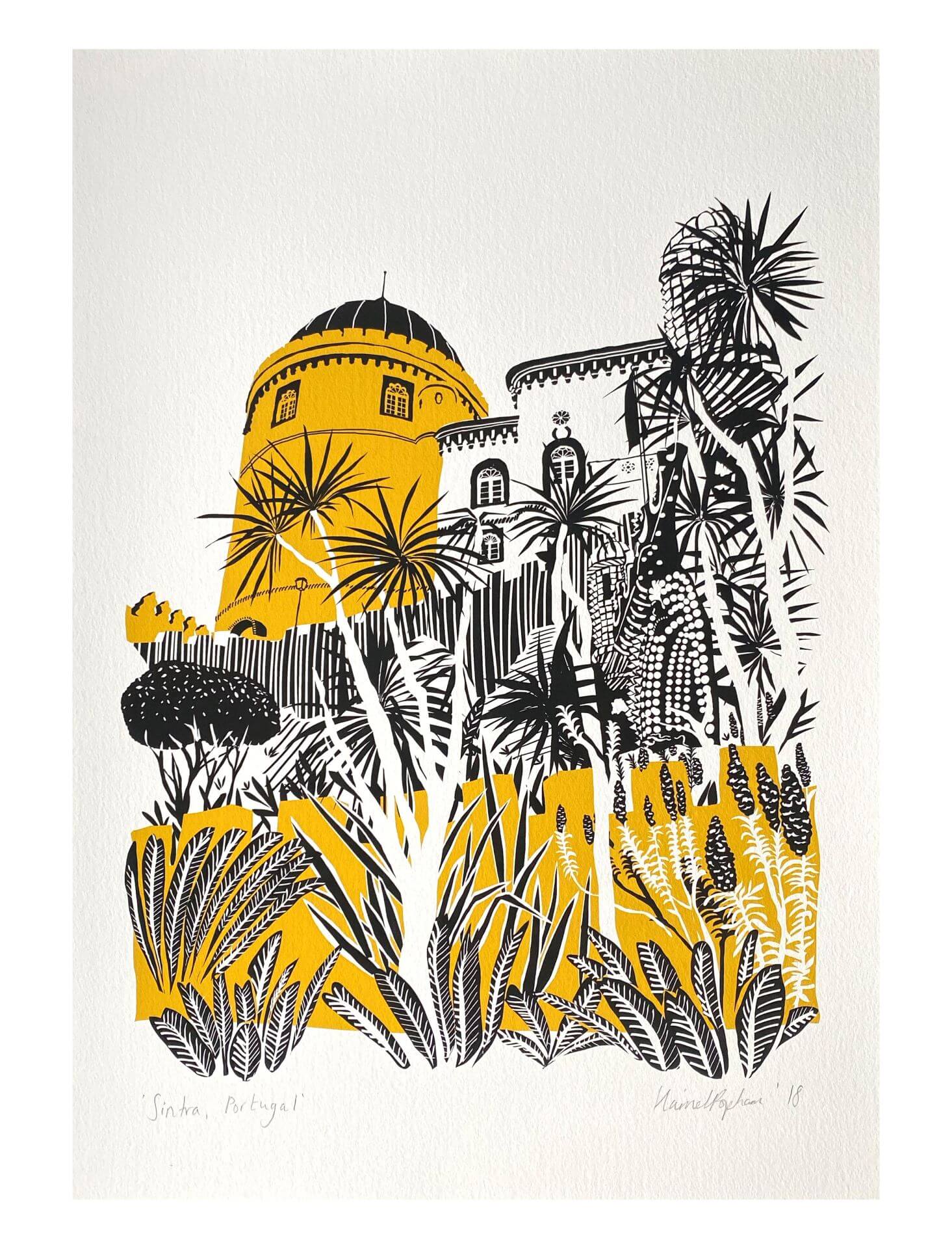Prints Unframed Sintra, Portugal - A3 Giclee Print on Etching Paper (Unframed or Framed) homeware shops bristol gift shops bristol Harriet Popham