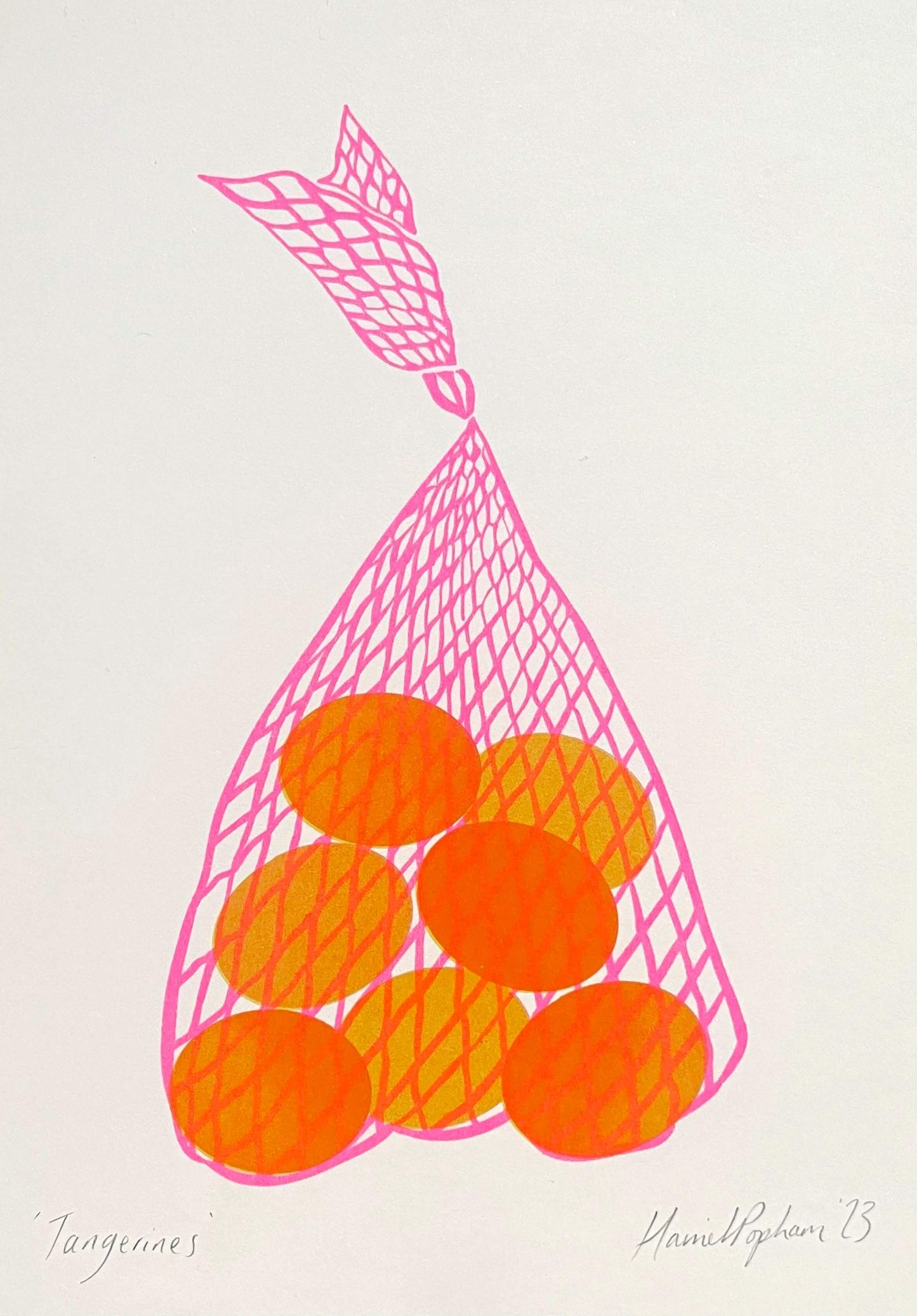 Harriet Popham Tangerines - A5 Riso Print on Tree Free Paper