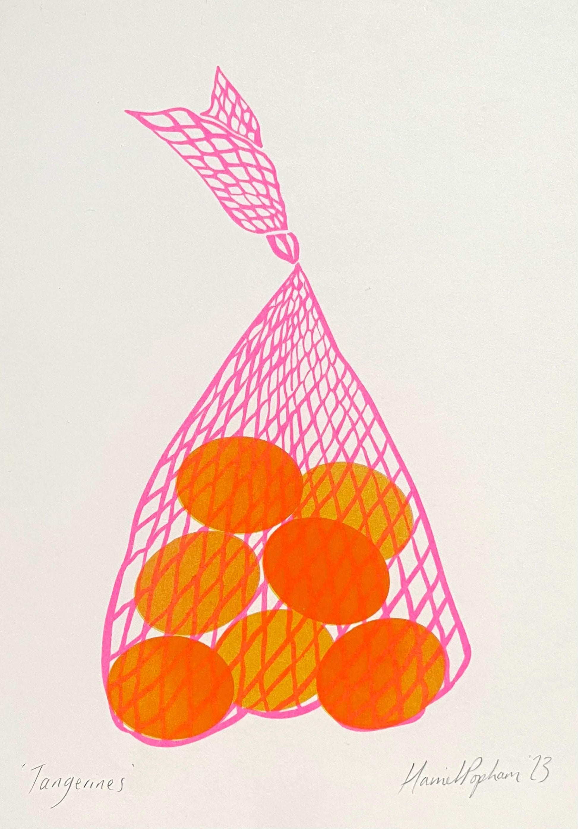 Harriet Popham Tangerines - A5 Riso Print on Tree Free Paper