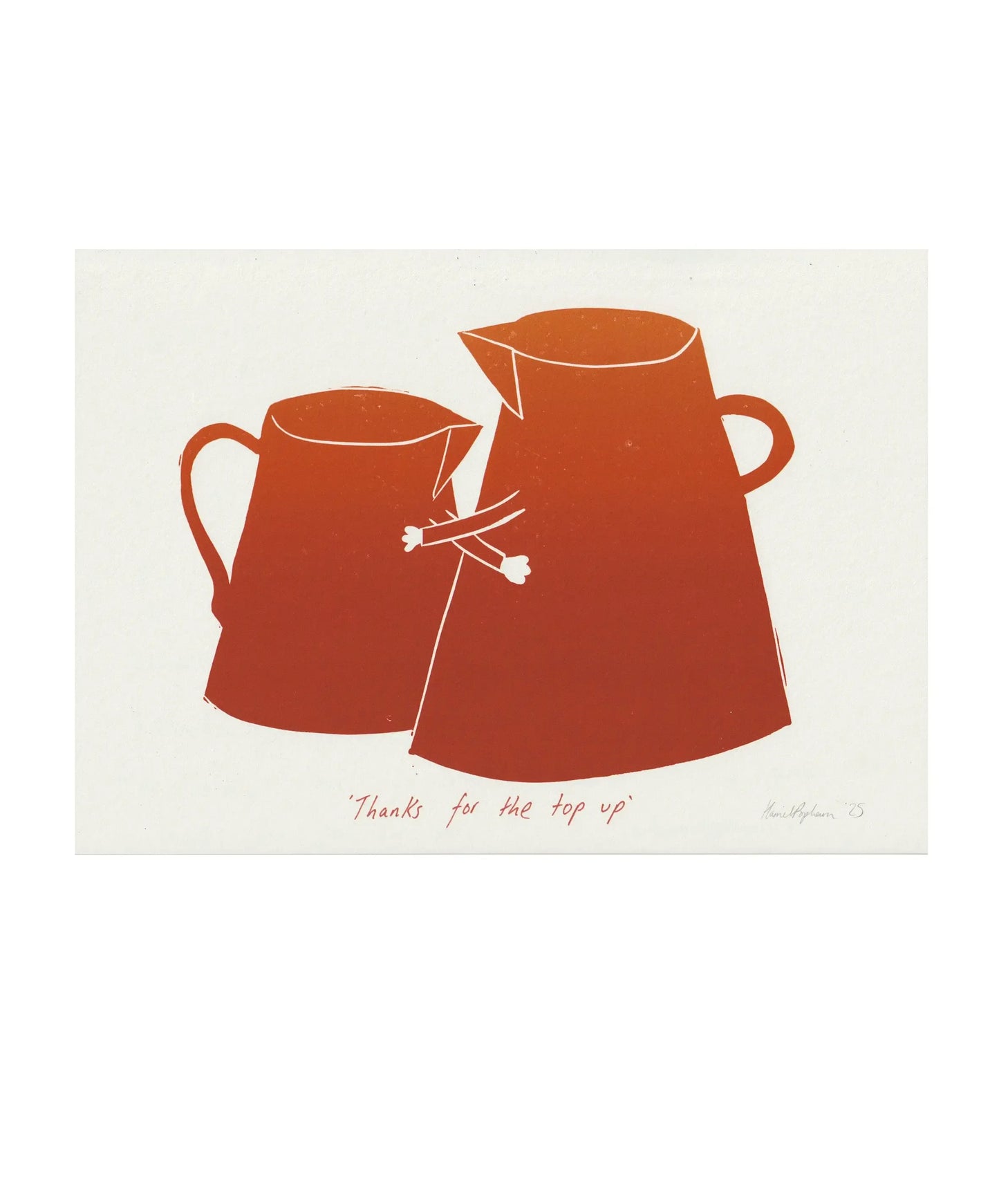 Thanks for the top up A4 Giclee Print homeware shops bristol gift shops bristol Harriet Popham