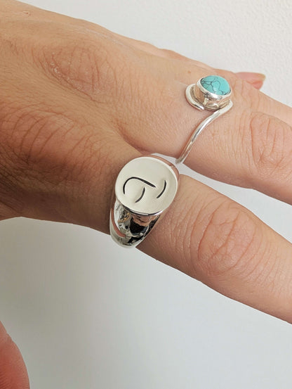 ‘Luna Signet Ring'  - Silver Ring (various sizes) homeware shops bristol gift shops bristol Honey Coast Studio