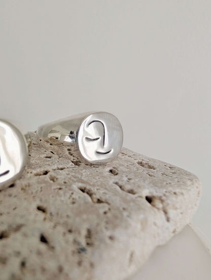 ‘Luna Signet Ring'  - Silver Ring (various sizes) homeware shops bristol gift shops bristol Honey Coast Studio
