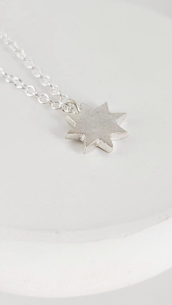 Silver Necklace ‘Chunky Star’ - Silver Necklace homeware shops bristol gift shops bristol Honey Coast Studio