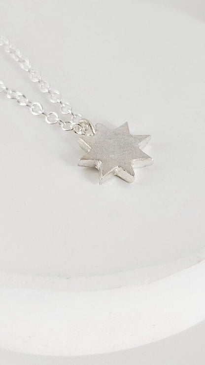 Silver Necklace ‘Chunky Star’ - Silver Necklace homeware shops bristol gift shops bristol Honey Coast Studio