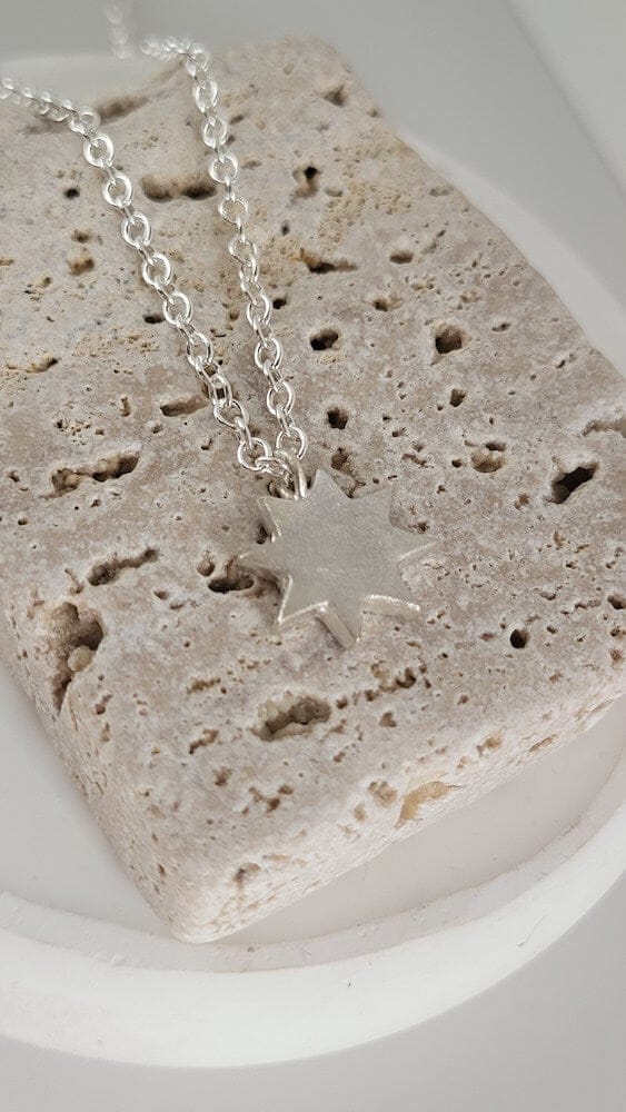 Silver Necklace ‘Chunky Star’ - Silver Necklace homeware shops bristol gift shops bristol Honey Coast Studio