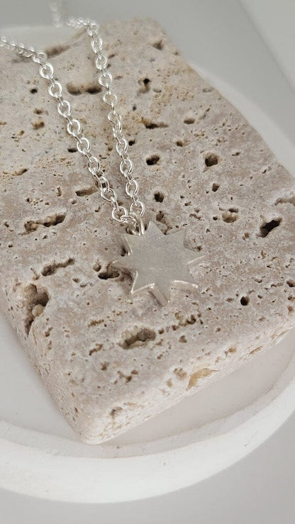 Silver Necklace ‘Chunky Star’ - Silver Necklace homeware shops bristol gift shops bristol Honey Coast Studio