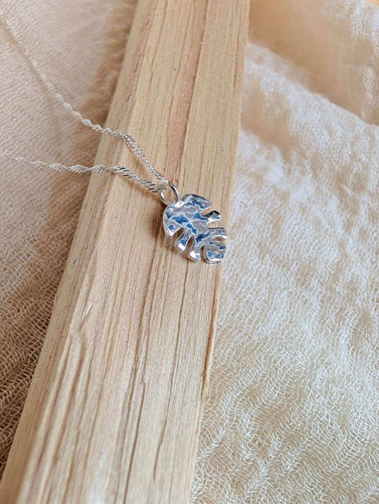 Silver Necklace 'Monstera Necklace'- Silver Necklace homeware shops bristol gift shops bristol Honey Coast Studio