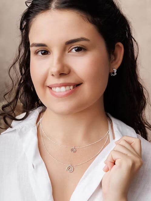 Silver Necklace 'Swirl Necklace'- Silver Necklace homeware shops bristol gift shops bristol Honey Coast Studio