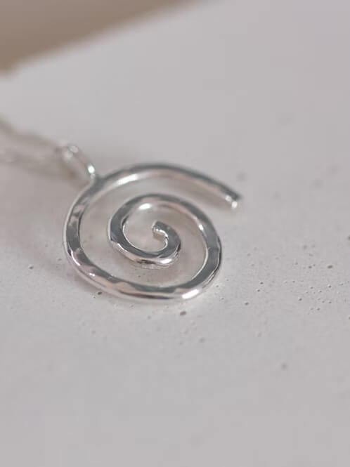Silver Necklace 'Swirl Necklace'- Silver Necklace homeware shops bristol gift shops bristol Honey Coast Studio
