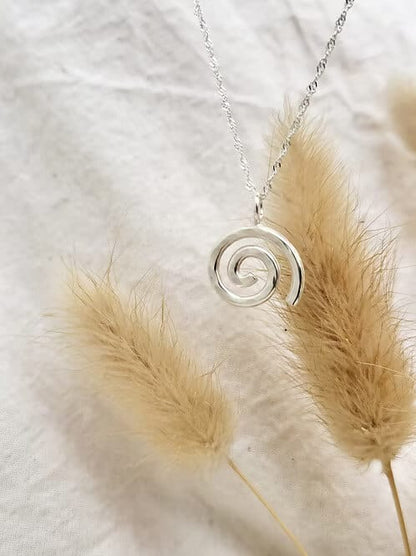 Silver Necklace 'Swirl Necklace'- Silver Necklace homeware shops bristol gift shops bristol Honey Coast Studio