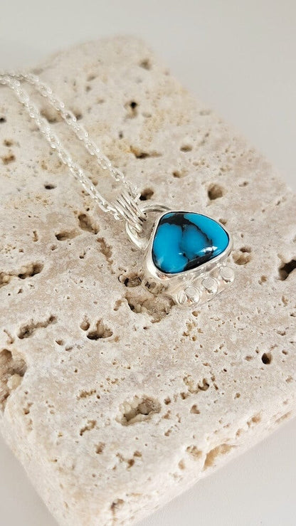 Silver Necklace ‘Turquoise Necklace’ - Silver Necklace homeware shops bristol gift shops bristol Honey Coast Studio