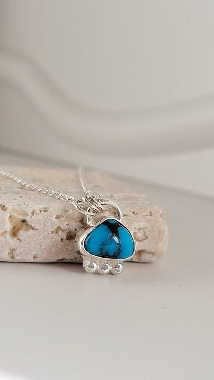 Silver Necklace ‘Turquoise Necklace’ - Silver Necklace homeware shops bristol gift shops bristol Honey Coast Studio