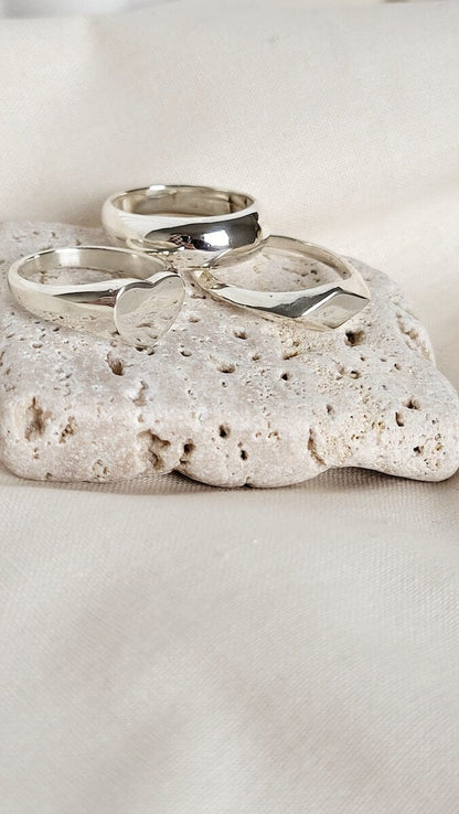 Silver Ring Polished - T 1/2 ‘Dome Ring’ - Silver Ring (various sizes) homeware shops bristol gift shops bristol Honey Coast Studio