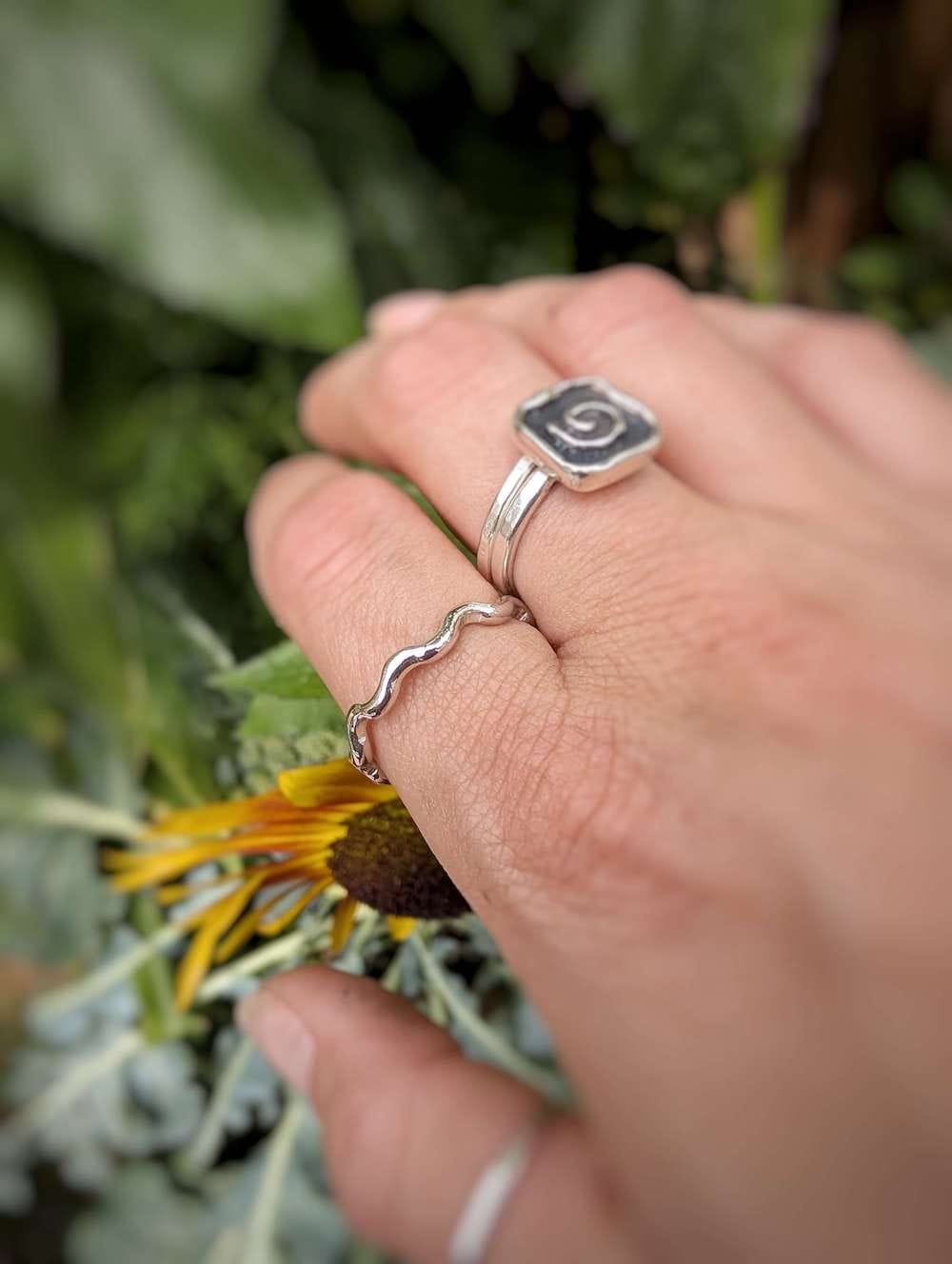 Silver Wave Ring 'Chunky Wave Ring' - Silver Ring (various sizes) homeware shops bristol gift shops bristol Honey Coast Studio