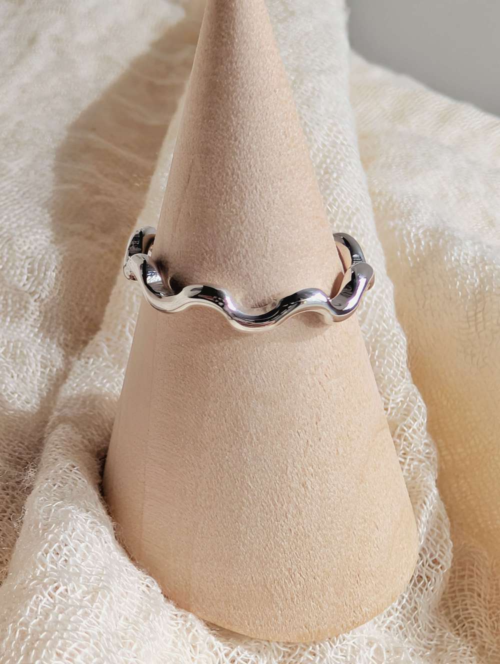 Silver Wave Ring Smooth- Size L 'Chunky Wave Ring' - Silver Ring (various sizes) homeware shops bristol gift shops bristol Honey Coast Studio