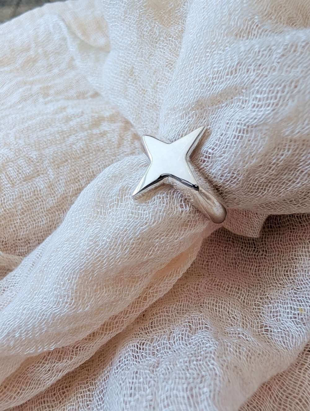 Star Silver Ring ‘Star Signet Ring’ - Silver Ring (various sizes) homeware shops bristol gift shops bristol Honey Coast Studio