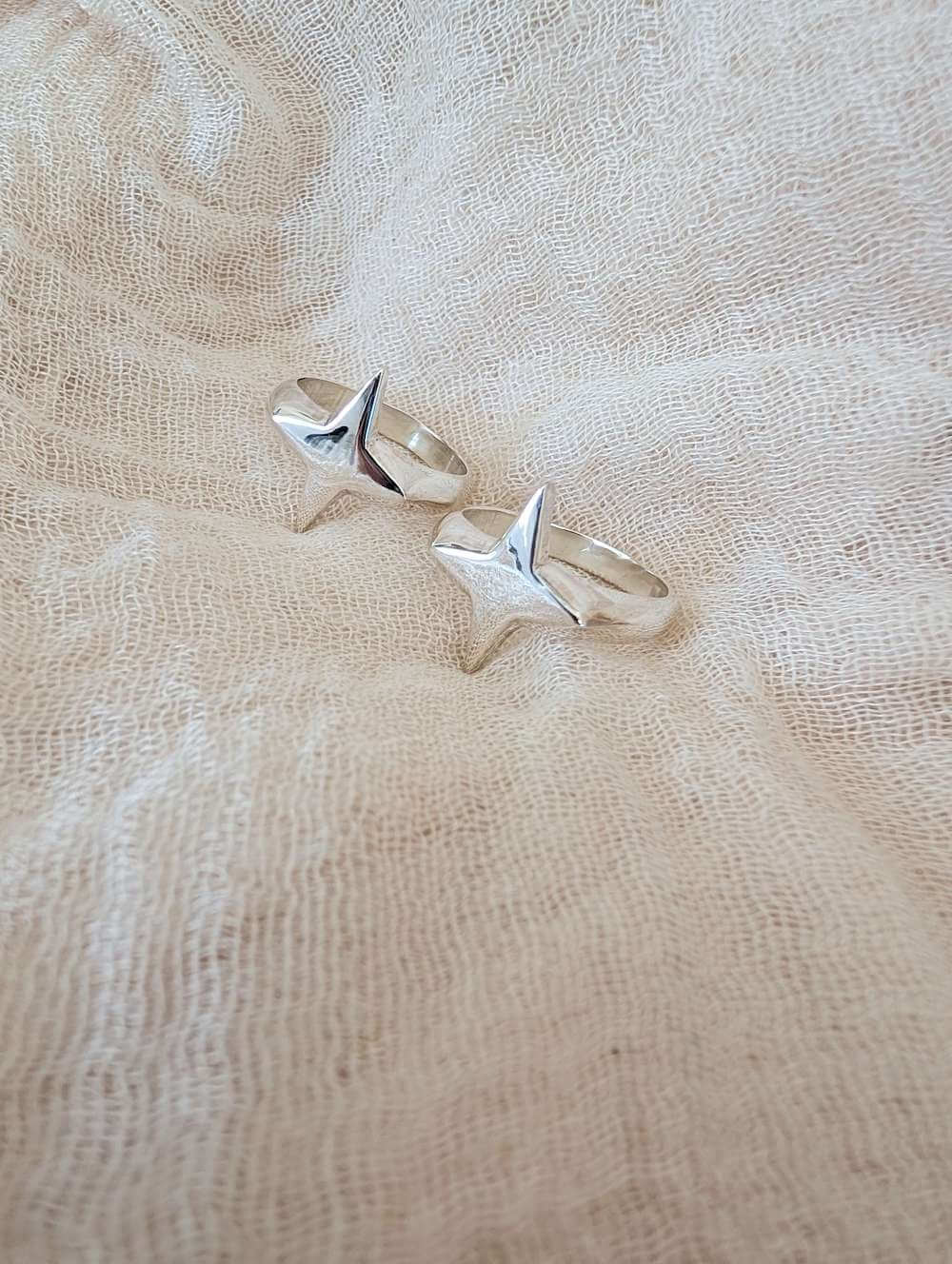 Star Silver Ring ‘Star Signet Ring’ - Silver Ring (various sizes) homeware shops bristol gift shops bristol Honey Coast Studio